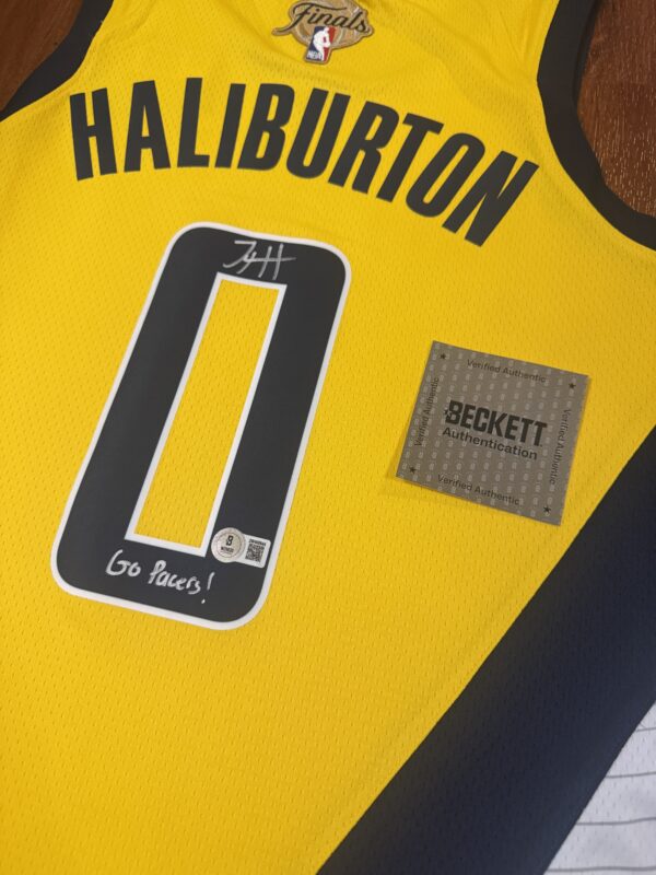 【收藏家先生】｜現貨不用等｜稀有款｜Tyrese Haliburton 加簽GO Pacers!  球迷版簽名球衣