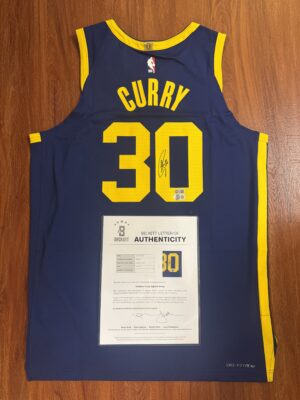 【收藏家先生】｜現貨不用等｜Stephen Curry 宣告版  大圖雙認證 球員版簽名球衣