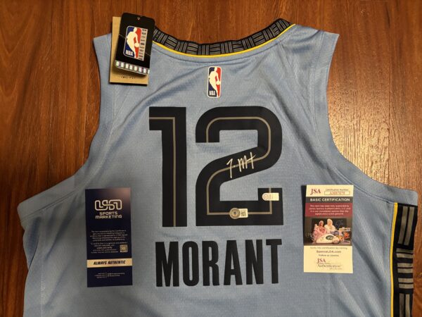 【收藏家先生】｜NBA｜簽名球衣｜Ja Morant 球迷版 雙認證 親筆簽名球衣