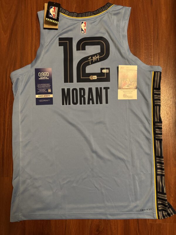 【收藏家先生】｜NBA｜簽名球衣｜Ja Morant 球迷版 雙認證 親筆簽名球衣