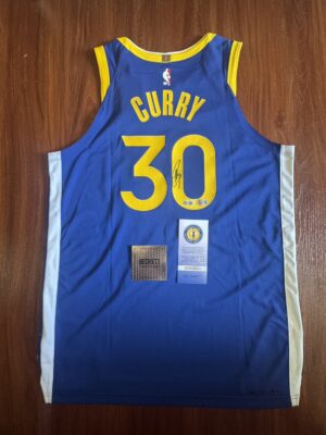 【收藏家先生】｜現貨不用等｜NBA｜簽名球衣｜Stephen Curry 客場藍 球員版 雙認證 簽名球衣