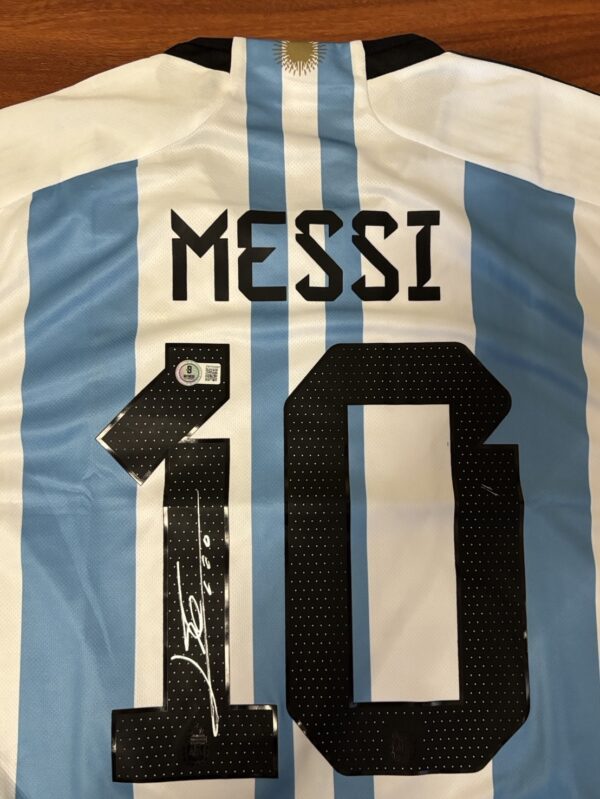 【收藏家先生】｜足球｜簽名球衣｜Messi 梅西 阿根廷國家隊 BAS認證簽名球衣