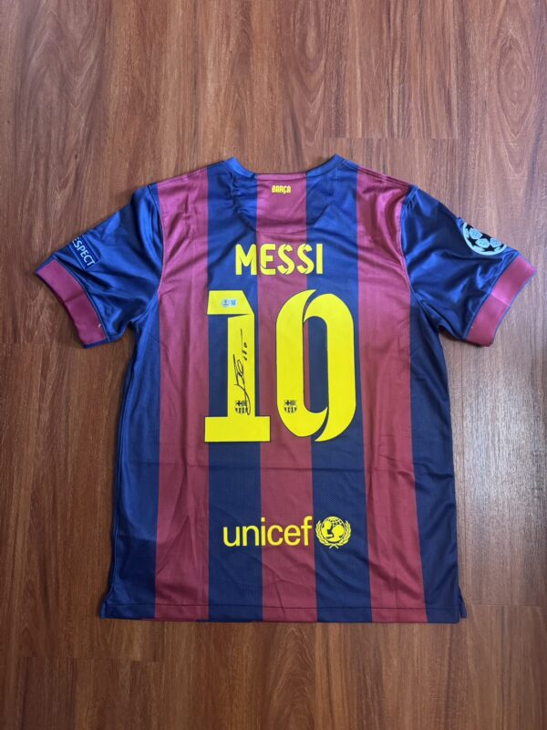 M.1 【收藏家先生】|客訂勿下|足球|簽名球衣|Messi 梅西 巴塞 BAS認證簽名球衣
