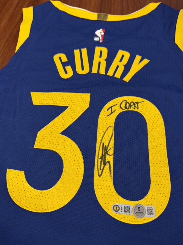 【收藏家先生】｜可預購｜NBA｜簽名球衣｜Stephen Curry 球員版 加簽ICDAT 簽名球衣